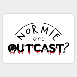 WEDNESDAY ADDAMS NETFLIX - NORMIE or OUTCAST ? black Sticker